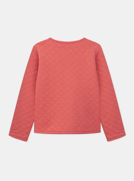 Reversible red quilted tube-knit jacket KICARDETTE / 24E2PFC2CAR410