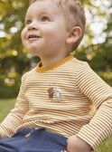 Ecru long-sleeved striped T-shirt GAFREDO / 23H1BG91TML001