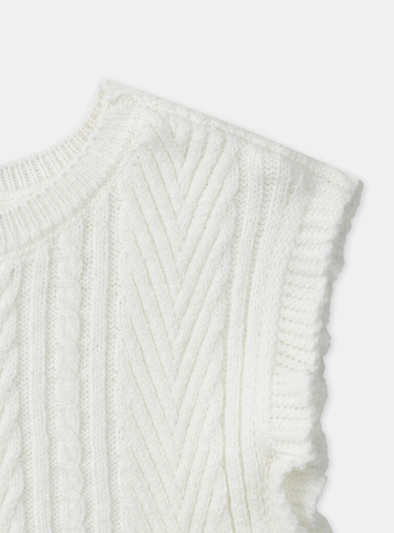 Off white CARDIGAN WHITHOUT SLEEVES NAEVA / 25H1BFL1CSM001