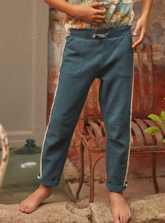 Blue knitted trousers KROCONFAGE / 24E3PGE1CFP714