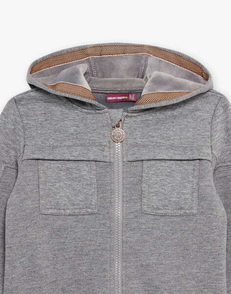 Grey hooded vest DESIPAGE / 22H3PGF1GILJ922