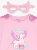 Pink pajama set with unicorn motif KUIZETTE 1 / 24E5PF71PYTD301