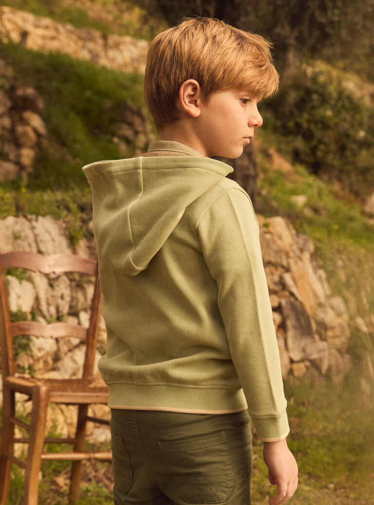 Light green KIDS CARDIGAN Light green KIDS CARDIGAN MLESSAGE / 25E3PGO1GILG600