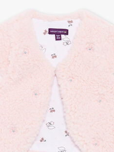 Baby girl pale pink faux fur vest BAOLIVIA / 21H1BFO1CSMD300