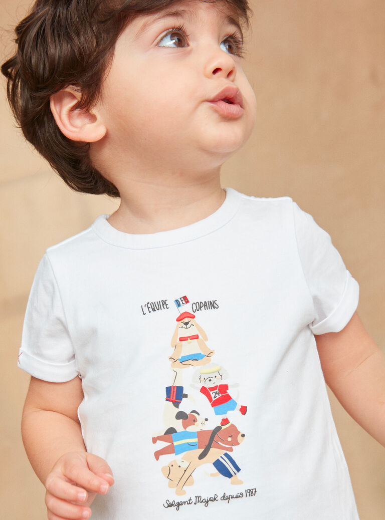 Short-sleeved printed bodysuit T-shirt Short-sleeved printed bodysuit T-shirt KAOSCAR / 24E1BGN1BOD001