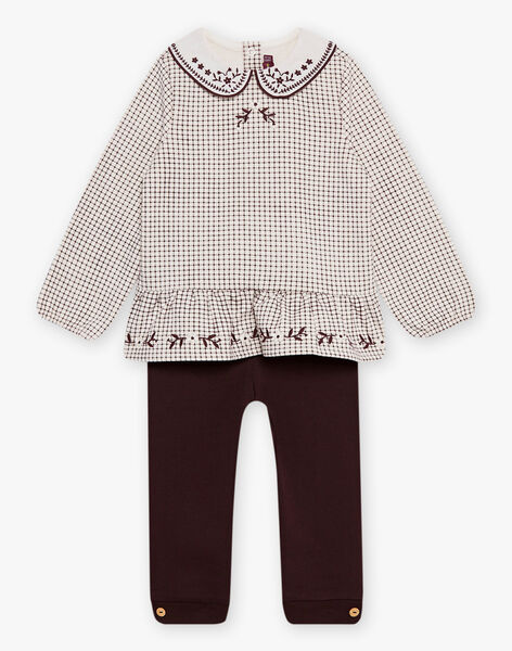 Baby girl blouse and legging set in fleece DAKORALIE / 22H1BFR1ENS006
