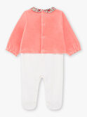 Baby girl's two-tone velvet long sleeve sleep suit BEBULLE / 21H5BF61GRE404