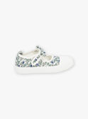 Ecru open sneakers with floral print FABINETTE / 23N10PF42D16001