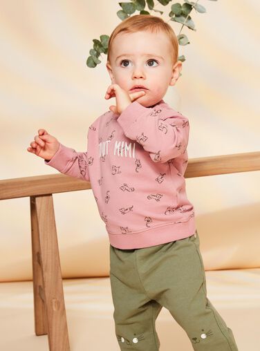 Vintage pink sweatshirt with animal print Vintage pink sweatshirt with animal print FAGETIENNE / 23E1BGD2SWED332