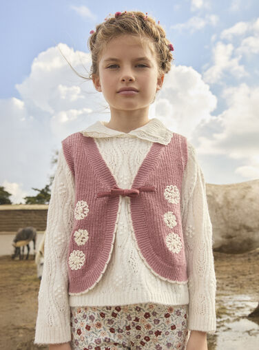 Mauve CARDIGAN WHITHOUT SLEEVES MAGIETTE / 25E2PF71CSM328