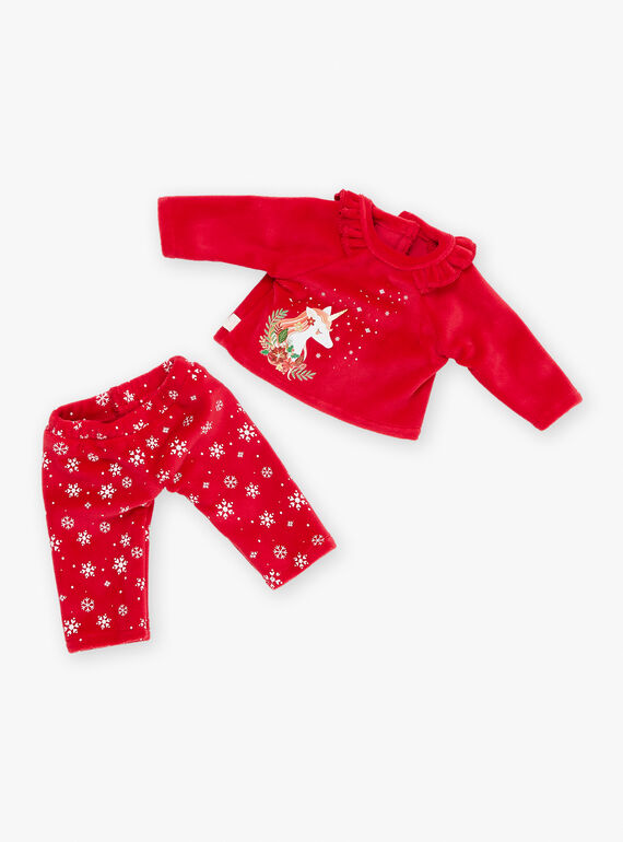 Mon Adorable Poupée doll set T-shirt and pyjama bottoms SMAFA0051NOEL / 23J7GF34HPO099
