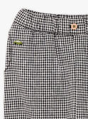 Baby boy's black and white checkered pants BADARIUS / 21H1BG21PAN090