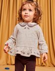 Baby girl blouse and legging set in fleece DAKORALIE / 22H1BFR1ENS006