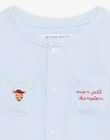 Baby Boy Embroidered Water Blue Shirt CAGARY / 22E1BG81CHM213