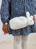 Girl's rabbit shoulder bag in fake fur BYPAGETTE / 21H4PFL1BES001