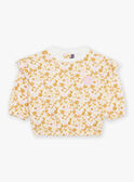 Off white jogging top with floral print FABABY / 23E1BF81JGH001