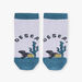 Low socks lilac and blue duck with desert jacquard pattern