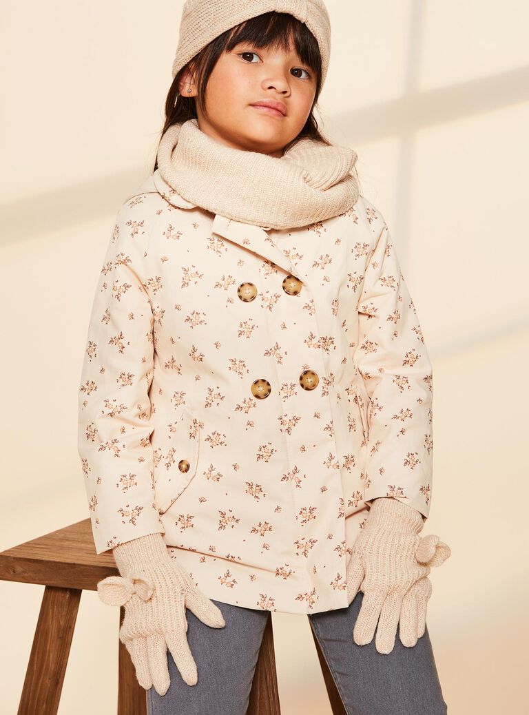 Beige knit gloves FRAGANETTE / 23E4PF51GAN808