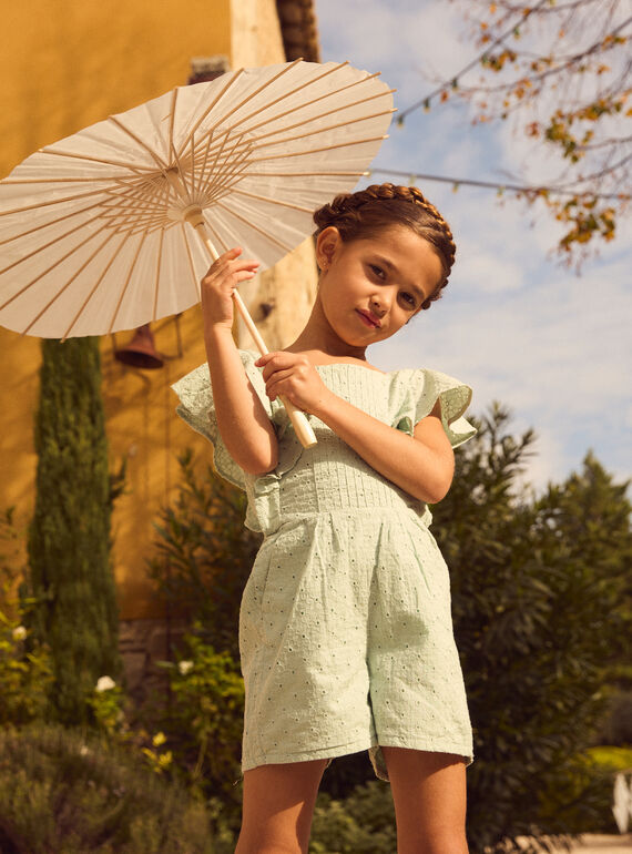 Light green SHORT JUMP SUIT MRECOMETTE / 25E2PFL1CBC602