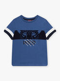 Child boy indigo blue T-shirt CINOAGE / 22E3PGK2TMC703