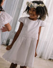Child girl ecru dress with lace details COUDRETTE / 22E2PFH5ROB001
