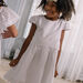 Child girl ecru dress with lace details