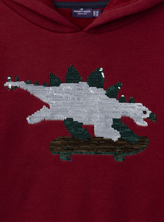 Dark red SWEAT SHIRT NMESKAGE / 25H3PGI1SWE504