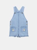 Short denim dungarees with embroidery KALUDIVINE / 24E1BFD1SALP272