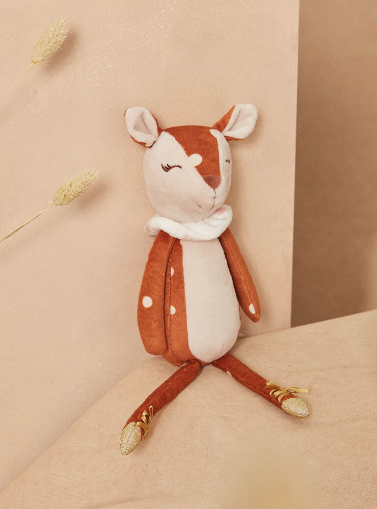 Red and grey doe birth cuddly toy GORDANA / 23H0AFB1JOU007