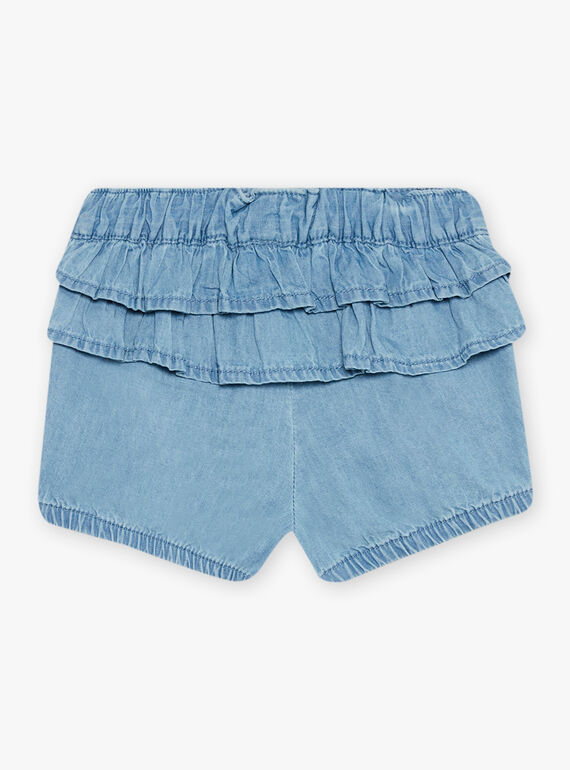 Baby girl blue denim shorts CAPHILIPA / 22E1BFM1SHOP272