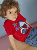Red shark T-shirt child boy CYDOAGE3 / 22E3PGT1TMCF525