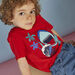 Red shark T-shirt child boy