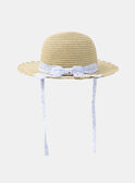 Straw hat with a floral print KAPETULA / 24E4BFN1CHA009