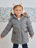 Child girl mouse grey hooded down jacket