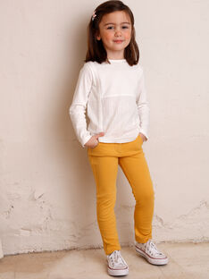Pants child girl yellow ZLUPETTE2 / 21E2PFK2PANB106