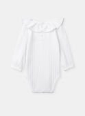 Ribbed Long Sleeve Baby Girl Bodysuit KADOLLY / 24E1BF41BOD001