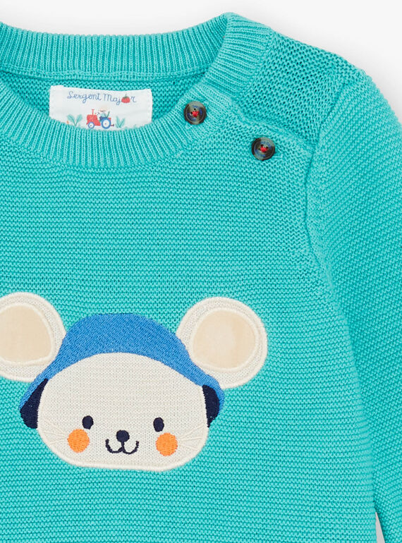 Turquoise blue sweater ZAKEVIN / 21E1BGJ1PULG621