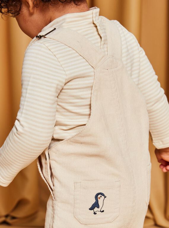 Off white corduroy long jumpsuit DASACHA / 22H1BGY1SALA001