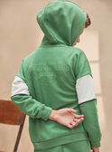 Green hooded sweatshirt KRICHAMAGE / 24E3PGB2JGHG602