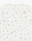 Off white romper with flower print FEBLUE / 23E5BF36GRE001