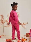 Pink phosphorescent pyjama set with Halloween motif and matching bag, child girl BEBOUETTE / 21H5PFH1PYJD331
