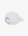 Beige and blue striped print cap FRECASAGE / 23E4PGI2CHA000