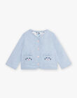 Baby girl sky blue quilted cardigan CANADINE / 22E1BFK2CAR721