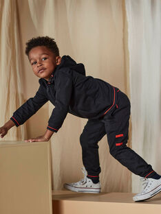 Black jogging suit with red contrasting details child boy CAJOBOAGE1 / 22E3PGF1JGB090
