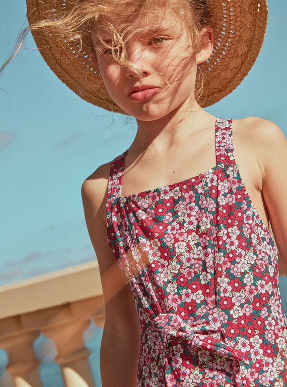 1-piece swimsuit in black with floral print FRYCRETTE / 23E4PFM4D4KD302