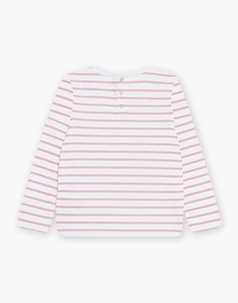 Pink and white sailor T-shirt DROMARETTE 1 / 22H2PFQ1TML001