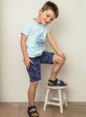 Blue T-shirt with shark pattern ZUZAGE1 / 21E3PGL3TMC614