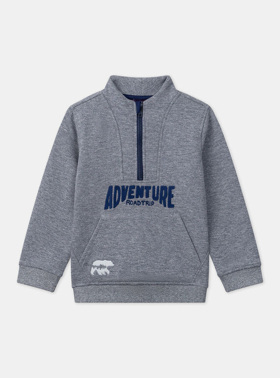 Heathered blue SWEAT SHIRT LYBOCAGE / 24H3PGO1SWE222