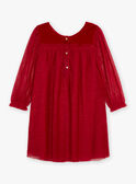 Red velvet and sequined tulle dress GLYREDETTE / 23H2PFN3ROBF529