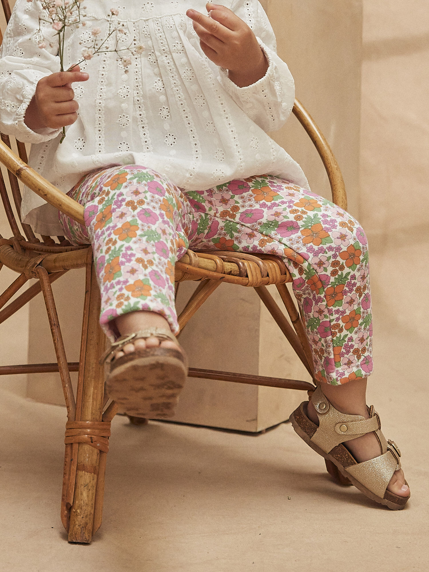 Multicolored floral print leggings Girl Sergent Major